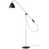 Image de Lampadaire en métal chromé et noir Bestlite BL4 - Gubi