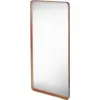 Image de Miroir rectangulaire en cuir marron à suspendre 65x115 cm Adnet - Gubi