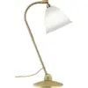 Image de Lampe de table en laiton blanche base dorée 48 cm BL2 - Gubi