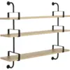 Image de 3 étagères en chêne laqué 155 cm Démon Shelf - Gubi