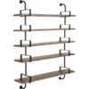Image de 5 étagères en noyer 155 cm Démon Shelf - Gubi