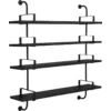 Image de 4 étagères en frêne noir 155 cm Démon Shelf - Gubi