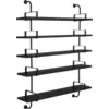 Image de 5 étagères en frêne noir 155 cm Démon Shelf - Gubi