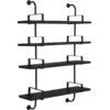 Image de 4 étagères en frêne noir 95 cm Démon Shelf - Gubi
