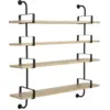 Image de 4 étagères en chêne laqué 155 cm Démon Shelf - Gubi