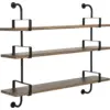 Image de 3 étagères en noyer 155 cm Démon Shelf - Gubi