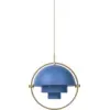 Image de Suspension en laiton et métal bleu Multi Lite - Gubi