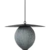 Image de Suspension gris stone et base en métal noir 22 cm Satellite - Gubi