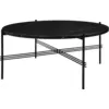 Image de Table basse ronde en marbre noir 80cm TS - Gubi