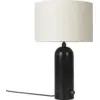 Image de Lampe de table beige base noire marbre 49 cm Gravity - Gubi