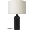 Image de Lampe de table beige base noir marbre 65 cm Gravity - Gubi