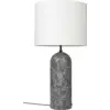 Image de Lampe basse blanche base grise en marbre XL Gravity - Gubi