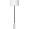 Image de Lampadaire blanc base en marbre blanc Gravity - Gubi
