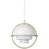 Image de Suspension blanche base dorée 28 cm Multi-Lite - Gubi