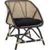 Image de Fauteuil en Rotin noir Loue - Bloomingville