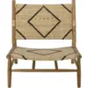 Image de Chaise longue en teck naturel et rotin 70 x 78 cm Lennox - Bloomingville