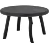 Image de Table basse ronde en bois de pin récupéré noir 70 x 43 cm Milos - Bloomingville