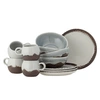 Image de Bloomingville Paula service de table petit déjeuner 12 pièces marron - 82060940