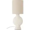 Image de Lampe de table en céramique et lin crème - Bloomingville