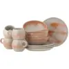 Image de Service de vaisselle petit-déjeuner pour 4 en grès orange Paula - Bloomingville