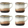 Image de Bloomingville Ensemble de 4 mugs Deana marron - 82072423