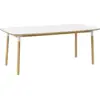 Image de Table à manger rectangulaire en chêne et stratifié blanc 95 x 200 cm Form - Normann Copenhagen