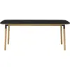Image de Table à manger rectangulaire en chêne et lino noir 95 x 200 cm Form - Normann Copenhagen