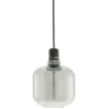 Image de Suspension en marbre noir et verre fumé 17 cm Amp Smoke/noir - Normann Copenhagen