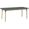Image de Table à manger rectangulaire en chêne et lino vert 95 x 200 cm Form - Normann Copenhagen