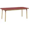 Image de Table à manger rectangulaire en chêne et lino rouge 95 x 200 cm Form - Normann Copenhagen