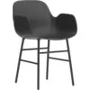 Image de Chaise avec accoudoirs en acier et pp noir Form - Normann Copenhagen