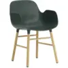 Image de Chaise avec accoudoirs en chêne naturel et pp vert Form - Normann Copenhagen