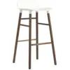 Image de Tabouret de bar en noyer naturel et pp blanc 65 cm Form - Normann Copenhagen