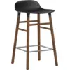 Image de Tabouret de bar en noyer naturel et pp noir 65 cm Form - Normann Copenhagen