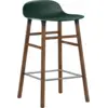 Image de Tabouret de bar en noyer naturel et pp vert 65 cm Form - Normann Copenhagen