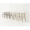 Image de Tabouret de bar en noyer naturel et pp rouge 65 cm Form - Normann Copenhagen