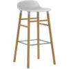 Image de Tabouret de bar en chêne naturel et pp blanc 75 cm Form - Normann Copenhagen