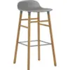 Image de Tabouret de bar en chêne naturel et pp gris 75 cm Form - Normann Copenhagen