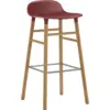Image de Tabouret de bar en chêne naturel et pp rouge 75 cm Form - Normann Copenhagen