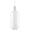 Image de Suspension en marbre blanc et verre opalin 26 cm Amp blanc / blanc - Normann Copenhagen