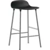 Image de Tabouret en chrome et pp noir 65 cm Form - Normann Copenhagen