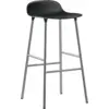 Image de Tabouret de bar en chrome et pp noir 75 cm Form - Normann Copenhagen