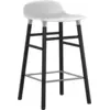 Image de Tabouret de bar en bois noir et pp blanc 65 cm Form - Normann Copenhagen