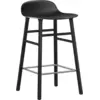 Image de Tabouret de bar en bois noir et pp noir 65 cm Form - Normann Copenhagen