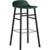 Image de Tabouret de bar en bois noir et pp vert 75 cm Form - Normann Copenhagen