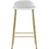 Image de Tabouret de bar en laiton et pp blanc 65 cm Form - Normann Copenhagen