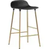 Image de Tabouret de bar en laiton et pp noir 65 cm Form - Normann Copenhagen