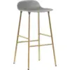 Image de Tabouret de bar en laiton et pp gris 75 cm Form - Normann Copenhagen
