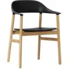 Image de Chaise avec accoudoirs en chêne et polypropylene noir Herit noir - Normann Copenhagen