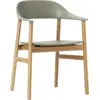 Image de Chaise avec accoudoirs en chêne et polypropylene vert Herit Dusty vert - Normann Copenhagen